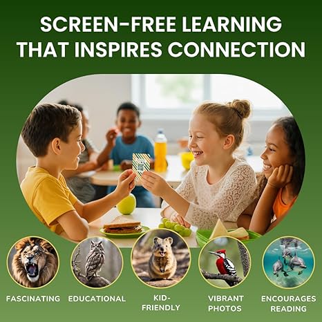 Animal Fun Fact Cards – 200 Screen-Free, Curiosity-Boosting Cards for Kids (Ages 5+)